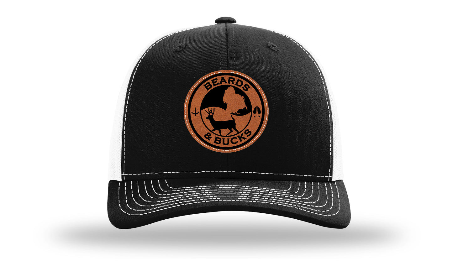 Beards & Bucks Leather Patch Richardson 112 Hat-Black / White