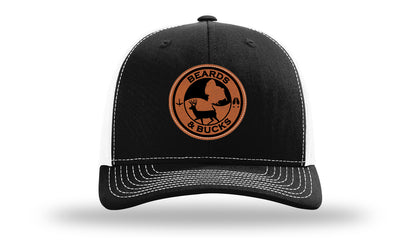 Beards & Bucks Leather Patch Richardson 112 Hat-Black / White