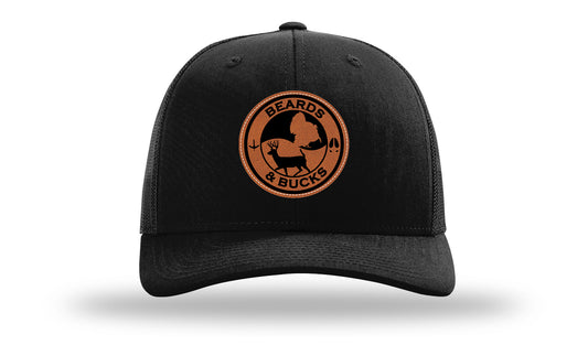 Beards & Bucks Leather Patch Richardson 112 Hat-Black
