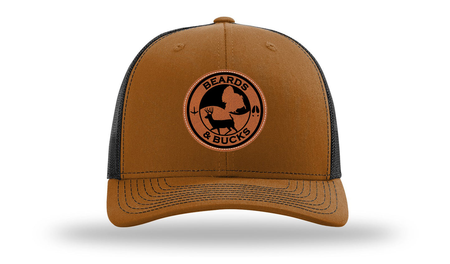 Beards & Bucks Leather Patch Richardson 112 Hat-Caramel / Black