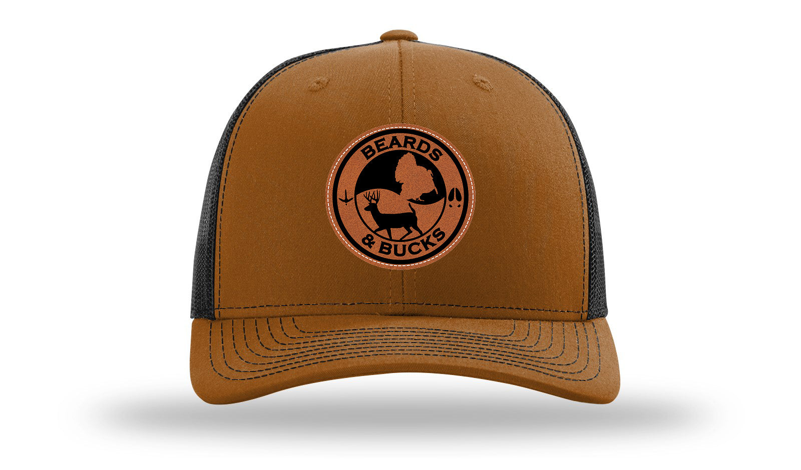 Beards & Bucks Leather Patch Richardson 112 Hat-Caramel / Black