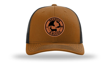 Beards & Bucks Leather Patch Richardson 112 Hat-Caramel / Black