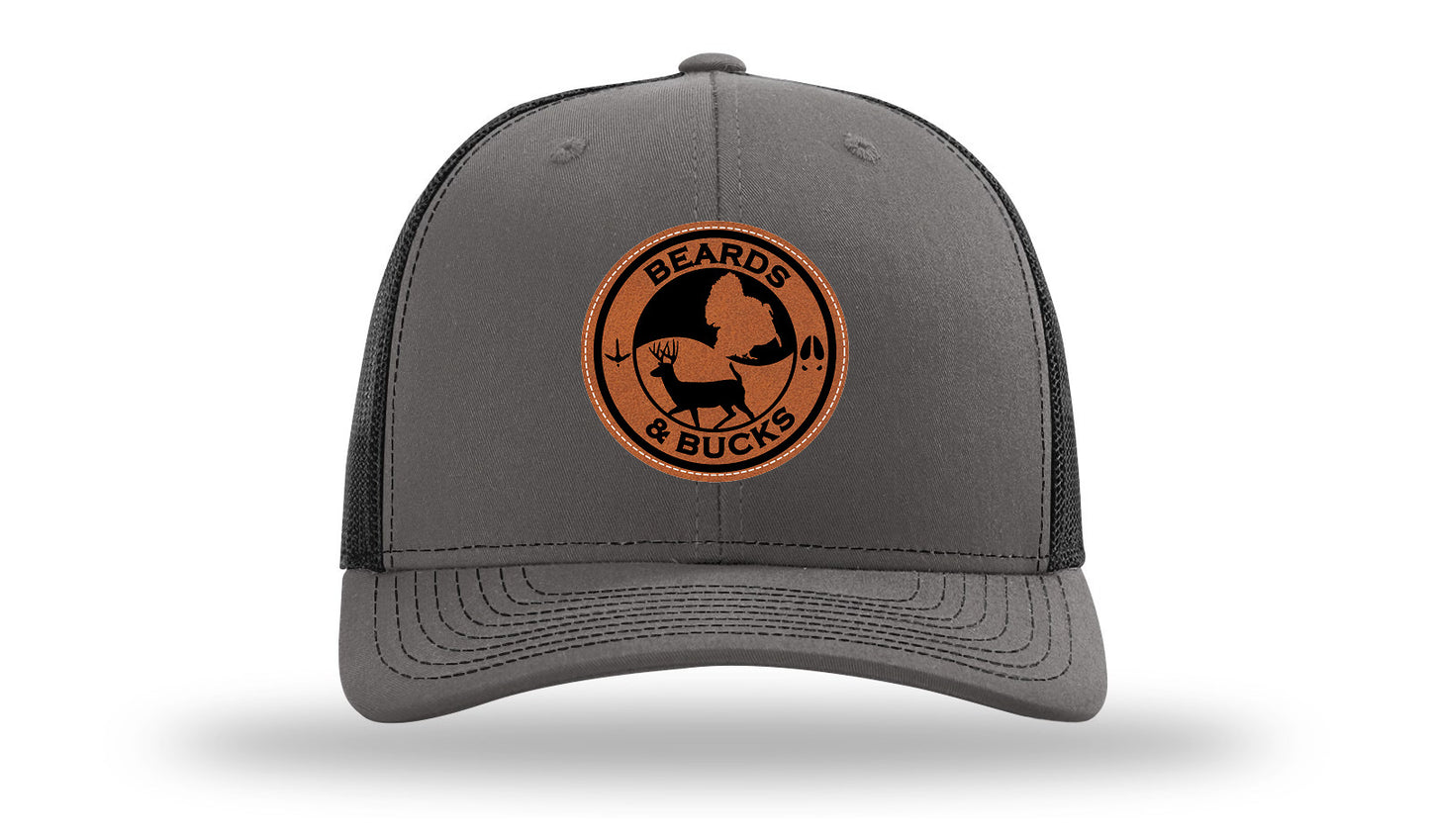 Beards & Bucks Leather Patch Richardson 112 Hat-Charcoal / Black