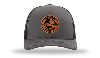 Beards & Bucks Leather Patch Richardson 112 Hat-Charcoal / Black