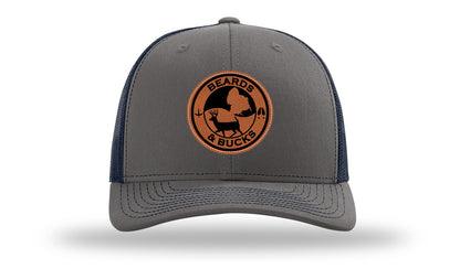 Beards & Bucks Leather Patch Richardson 112 Hat-Charcoal / Navy