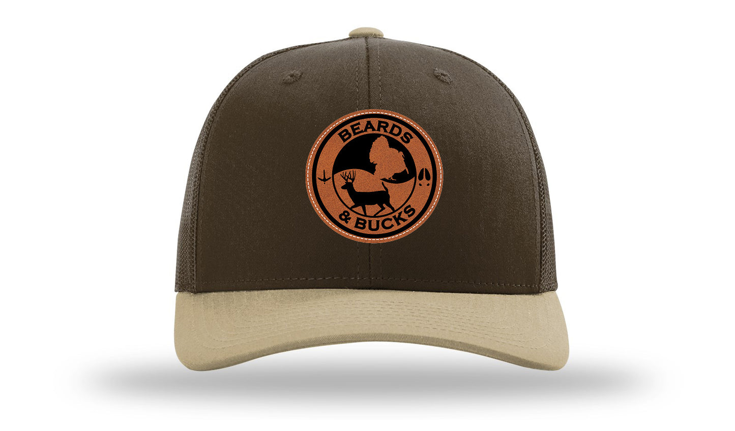 Beards & Bucks Leather Patch Richardson 112 Hat-Brown / Khaki - CMB