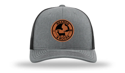 Beards & Bucks Leather Patch Richardson 112 Hat-Heather Grey / Black