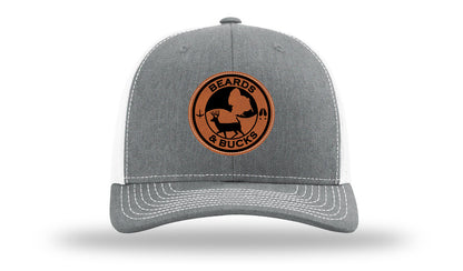 Beards & Bucks Leather Patch Richardson 112 Hat-Heather Grey / White