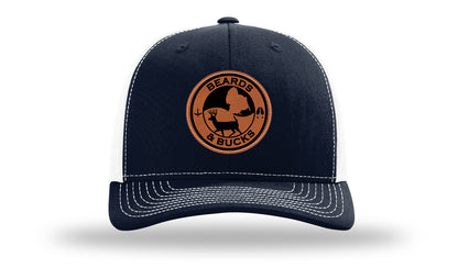 Beards & Bucks Leather Patch Richardson 112 Hat-Navy / White
