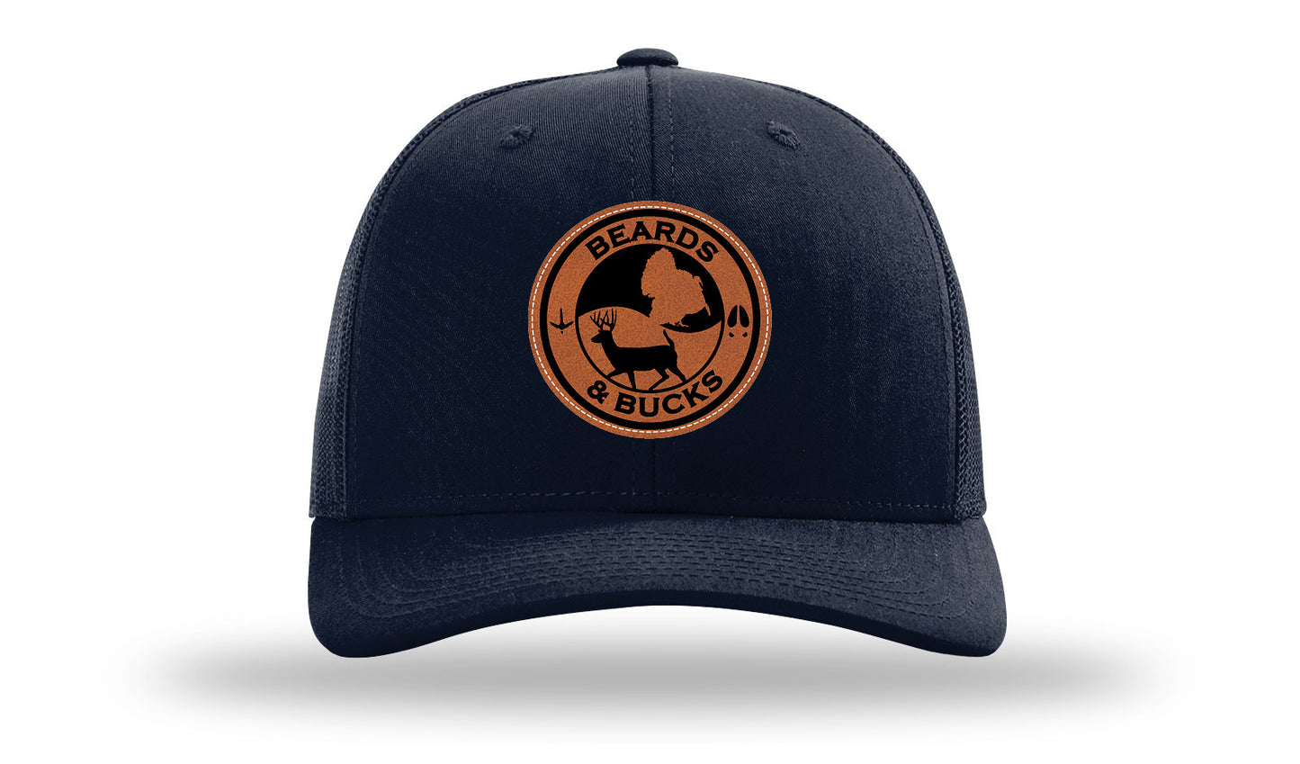 Beards & Bucks Leather Patch Richardson 112 Hat-Navy