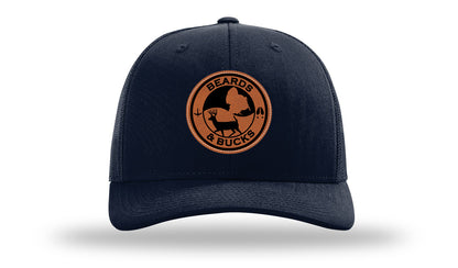 Beards & Bucks Leather Patch Richardson 112 Hat-Navy
