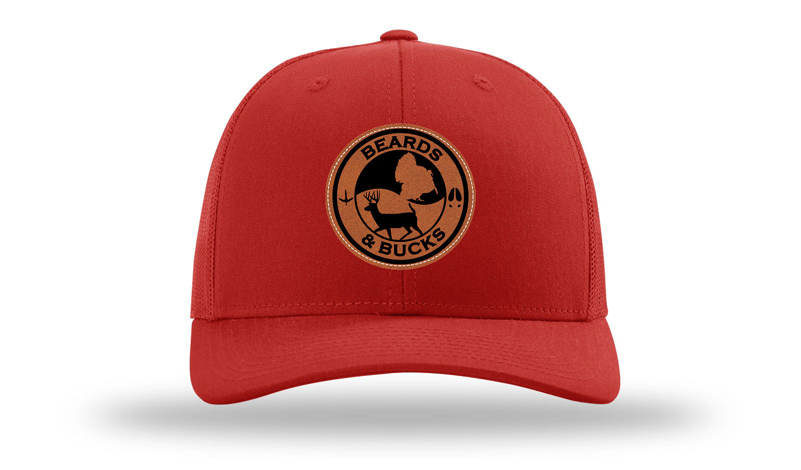 Beards & Bucks Leather Patch Richardson 112 Hat-Red