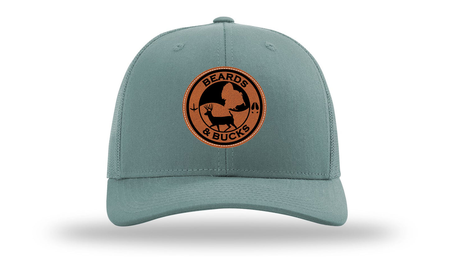 Beards & Bucks Leather Patch Richardson 112 Hat-Smoke Blue