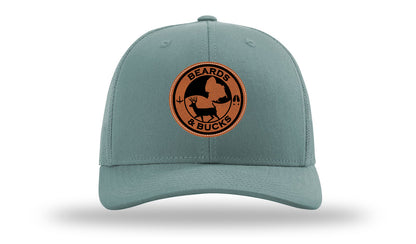 Beards & Bucks Leather Patch Richardson 112 Hat-Smoke Blue