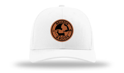 Beards & Bucks Leather Patch Richardson 112 Hat-White