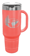 Load image into Gallery viewer, Elk with Trees 40oz Handle Mug Laser Engraved
