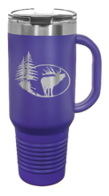 Load image into Gallery viewer, Elk with Trees 40oz Handle Mug Laser Engraved
