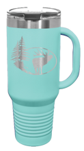 Load image into Gallery viewer, Elk with Trees 40oz Handle Mug Laser Engraved
