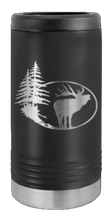 Load image into Gallery viewer, Elk and Trees Laser Engraved Slim Can Insulated Koosie
