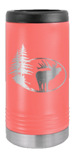 Load image into Gallery viewer, Elk and Trees Laser Engraved Slim Can Insulated Koosie
