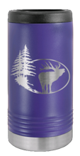 Load image into Gallery viewer, Elk and Trees Laser Engraved Slim Can Insulated Koosie
