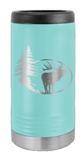 Load image into Gallery viewer, Elk and Trees Laser Engraved Slim Can Insulated Koosie
