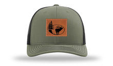 Load image into Gallery viewer, Elk In Trees Leather Patch Richardson 112 Hat

