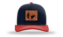 Load image into Gallery viewer, Elk In Trees Leather Patch Richardson 112 Hat
