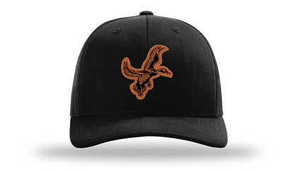 Duck Leather Patch Richardson 112 Hat-Black