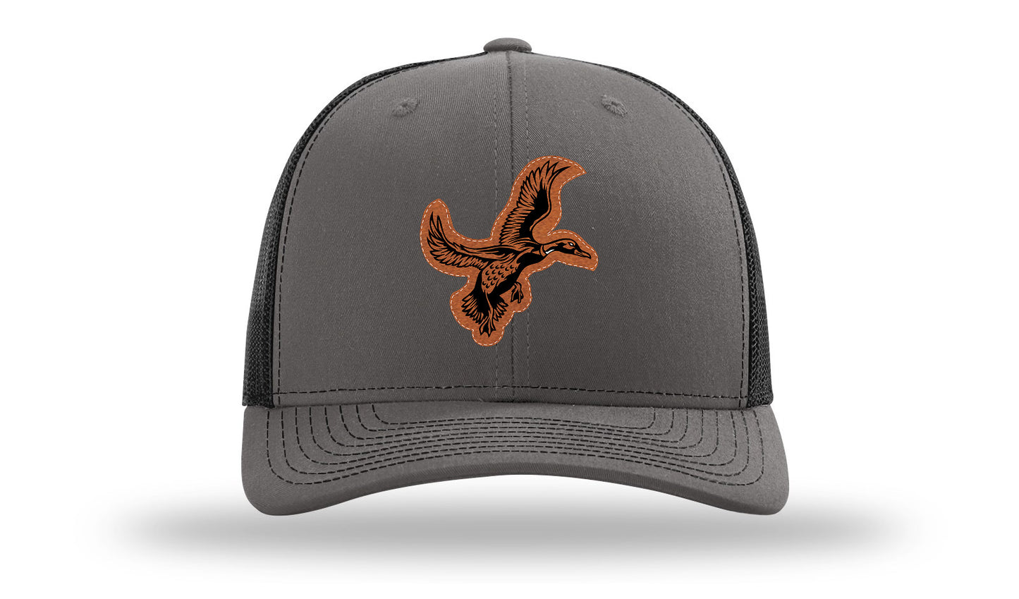 Duck Leather Patch Richardson 112 Hat-Charcoal / Black