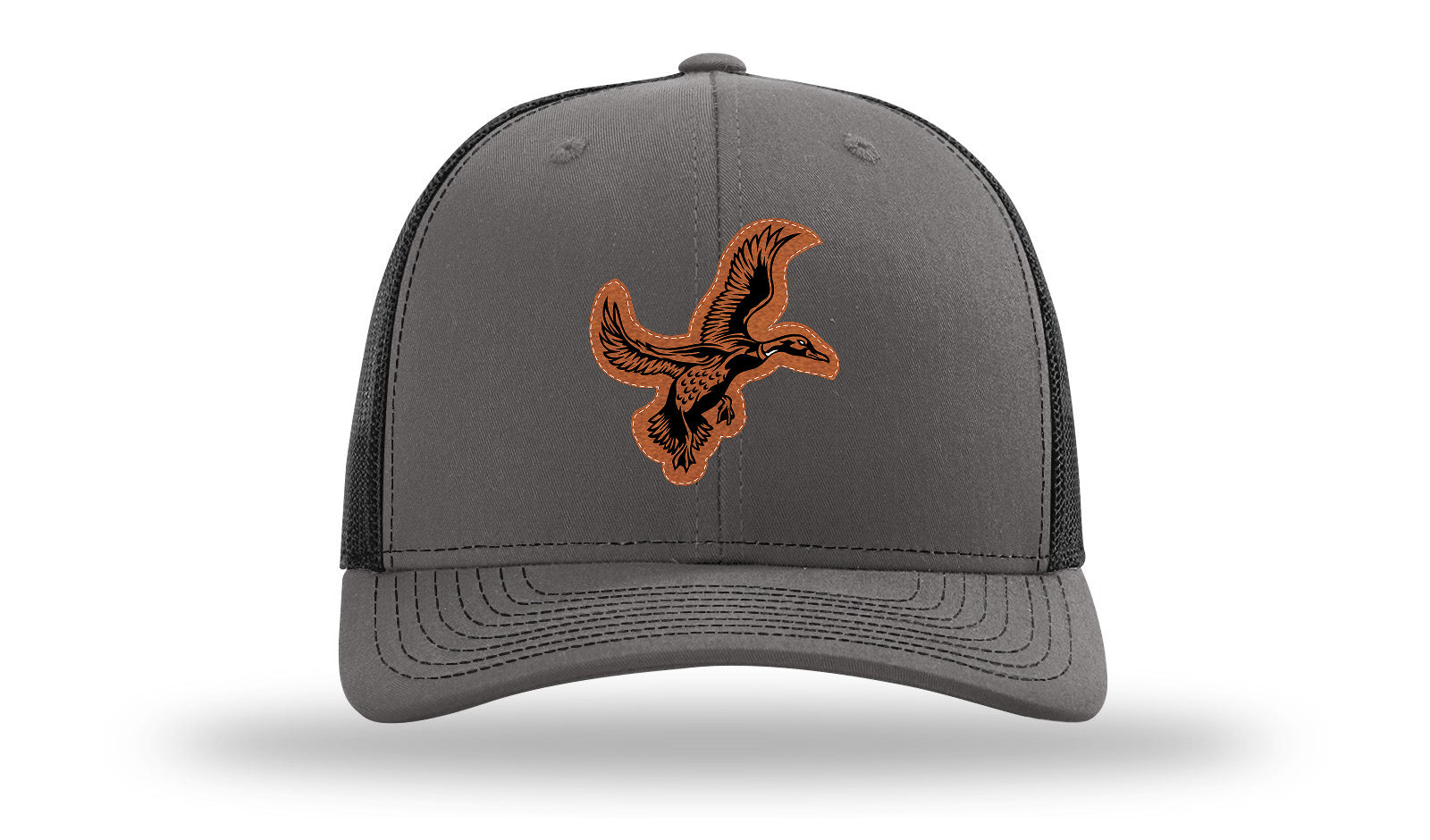 Duck Leather Patch Richardson 112 Hat-Charcoal / Black
