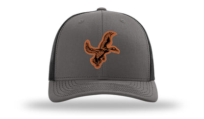 Duck Leather Patch Richardson 112 Hat-Charcoal / Black
