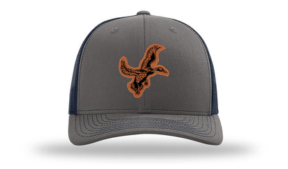 Duck Leather Patch Richardson 112 Hat-Charcoal / Navy