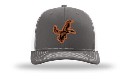 Duck Leather Patch Richardson 112 Hat-Charcoal / White