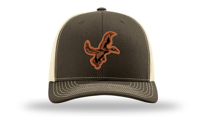 Duck Leather Patch Richardson 112 Hat-Chocolate Chip/  Birch