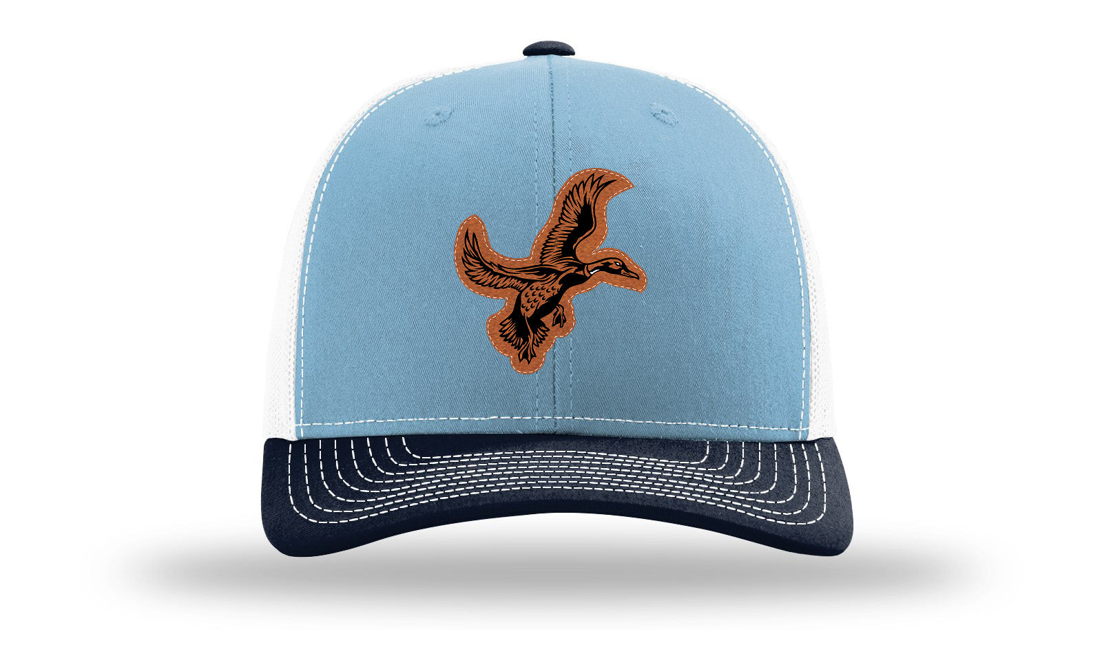 Duck Leather Patch Richardson 112 Hat-Columbia Blue / White / Navy