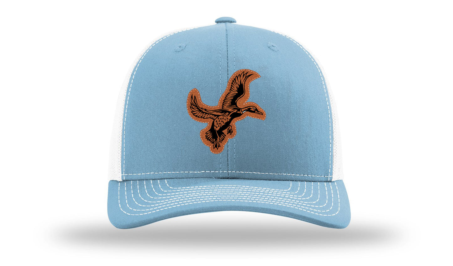 Duck Leather Patch Richardson 112 Hat-Columbia Blue / White