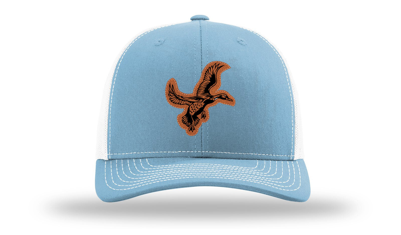 Duck Leather Patch Richardson 112 Hat-Columbia Blue / White