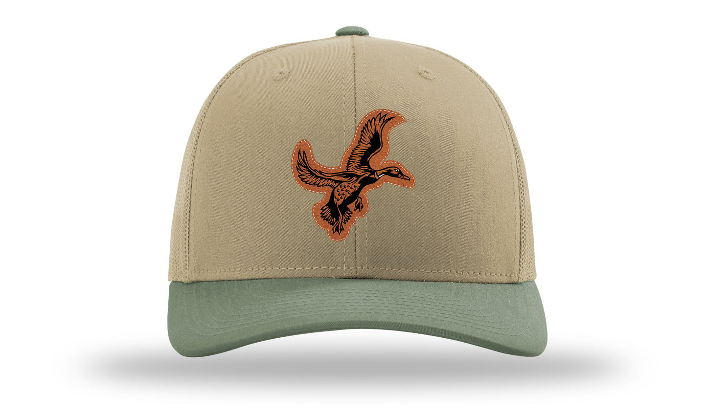 Duck Leather Patch Richardson 112 Hat-Khaki / Loden - CMB