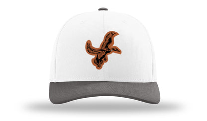 Duck Leather Patch Richardson 112 Hat-White / Charcaol - CMB 