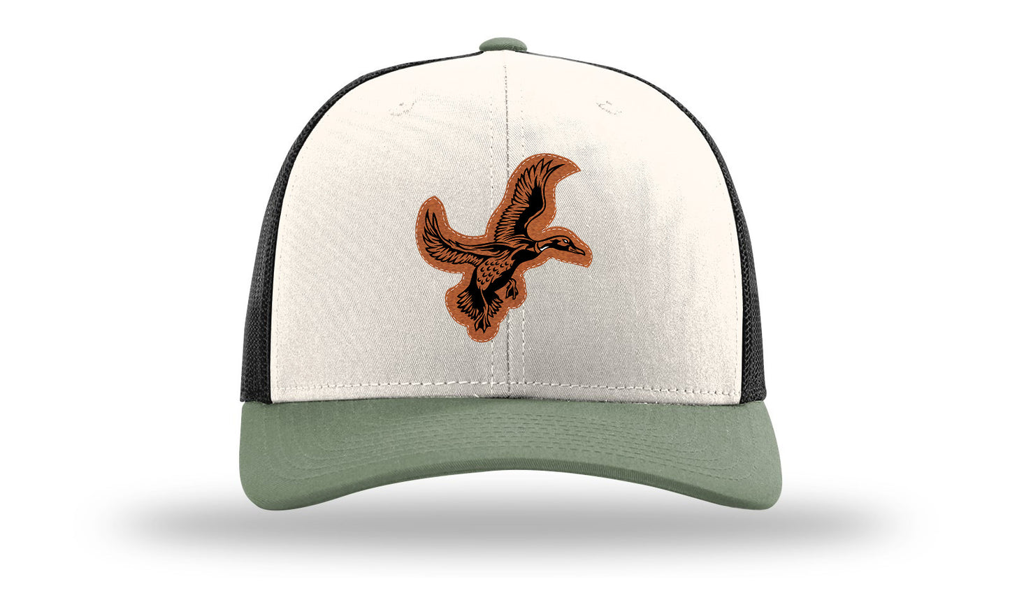 Duck Leather Patch Richardson 112 Hat-Cream / Black / Loden