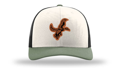 Duck Leather Patch Richardson 112 Hat-Cream / Black / Loden