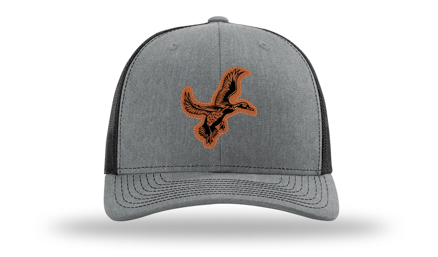 Duck Leather Patch Richardson 112 Hat-Heather Grey / Black