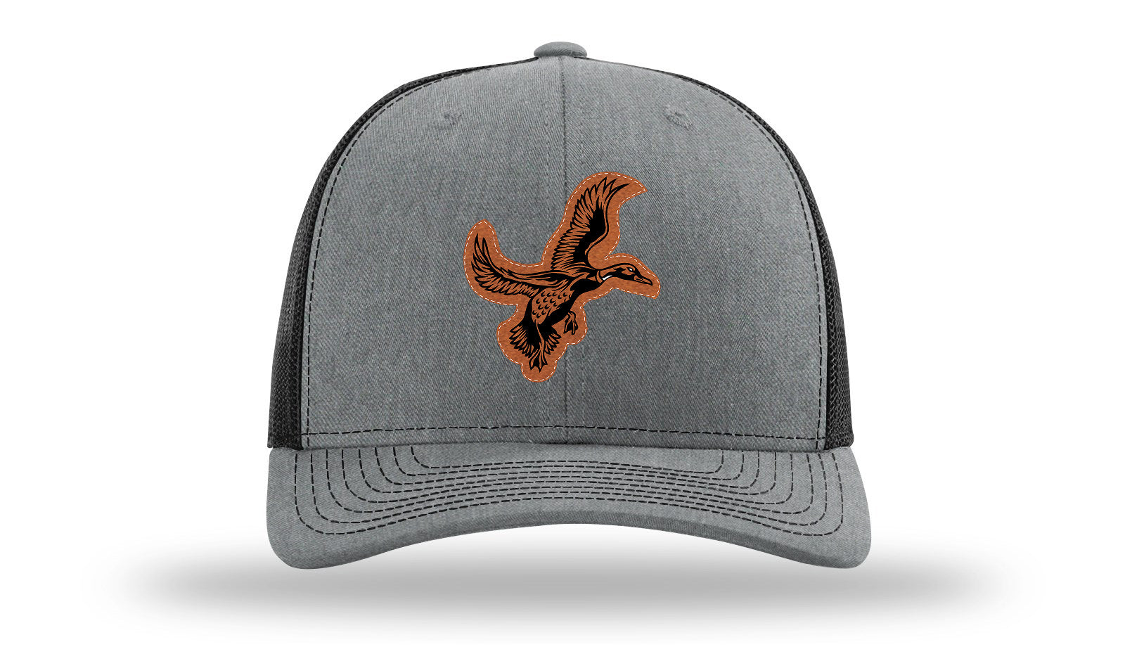 Duck Leather Patch Richardson 112 Hat-Heather Grey / Black