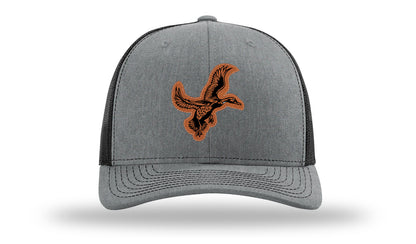 Duck Leather Patch Richardson 112 Hat-Heather Grey / Black