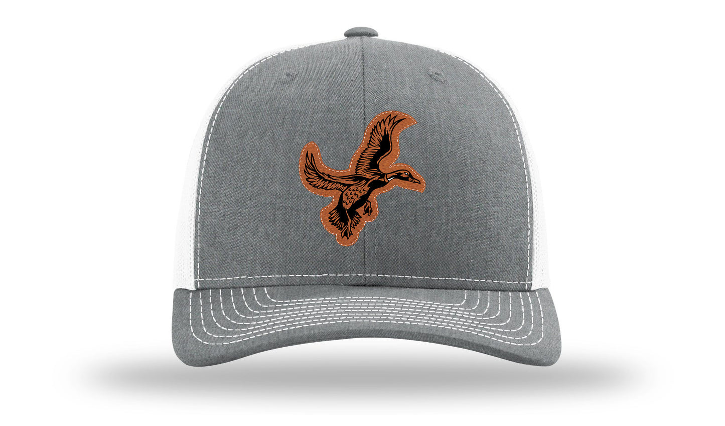 Duck Leather Patch Richardson 112 Hat-Heather Grey / White