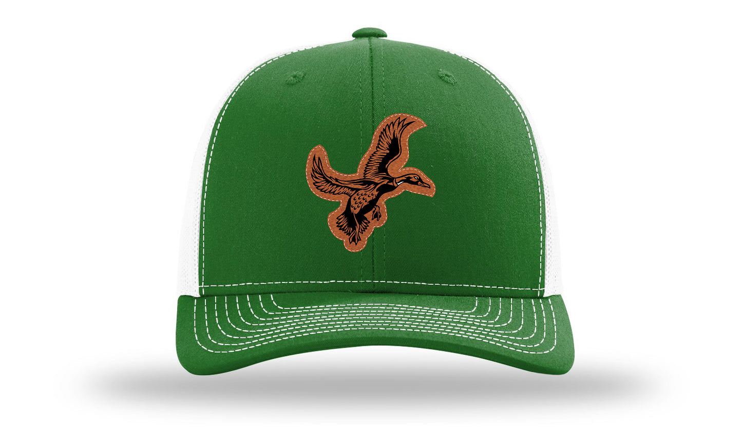 Duck Leather Patch Richardson 112 Hat-Kelly / White