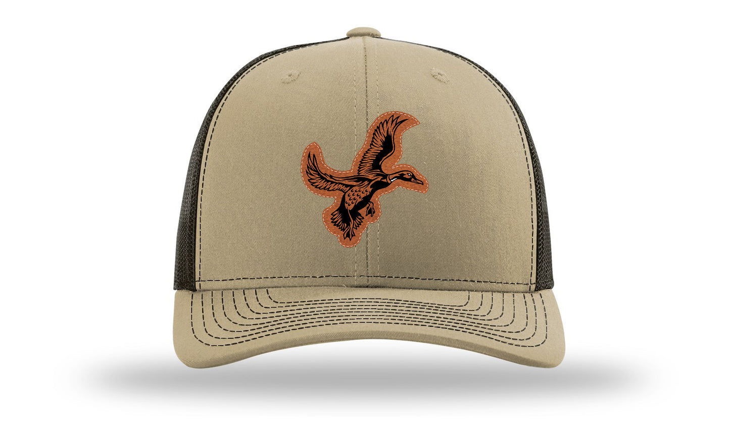 Duck Leather Patch Richardson 112 Hat-Khaki / Coffee
