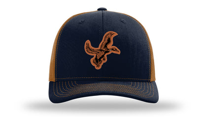 Duck Leather Patch Richardson 112 Hat-Navy / Caramel