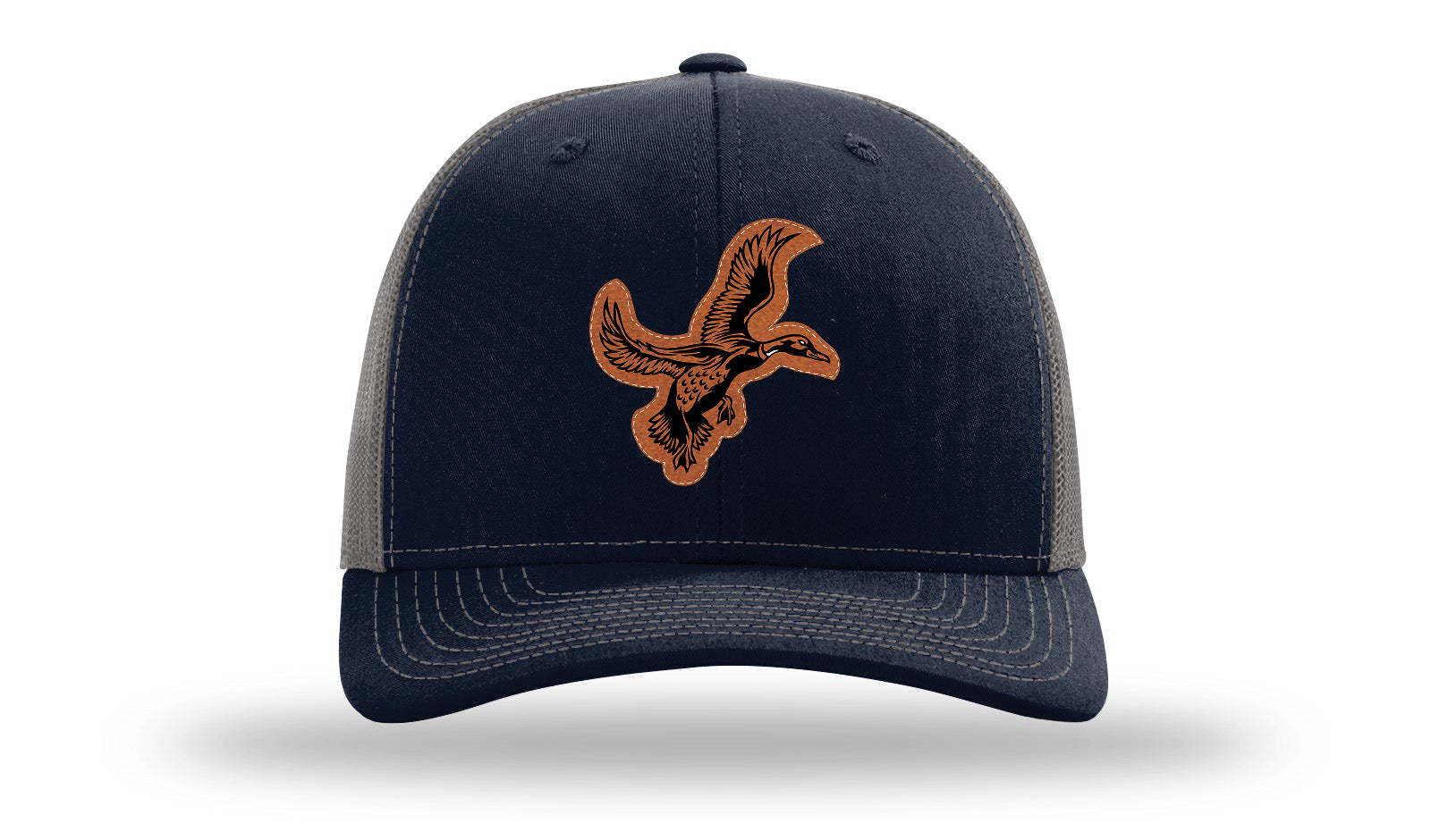 Duck Leather Patch Richardson 112 Hat-Navy / Charcoal